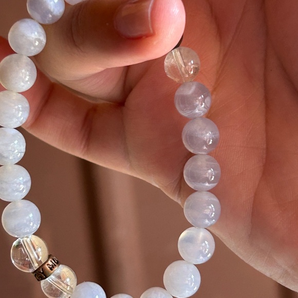 Energy Muse Blue Lace Agate Bracelet Crystal Beads - Picture 2 of 4